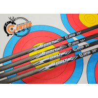 Стрела арбалетная карбоновая Centershot Bolt 20", оперение Q2i Fusion X-2 3", латунный инсерт Стрела арбалетная карбоновая Centershot Bolt 20", оперение Q2i Fusion X-2 3", латунный инсерт